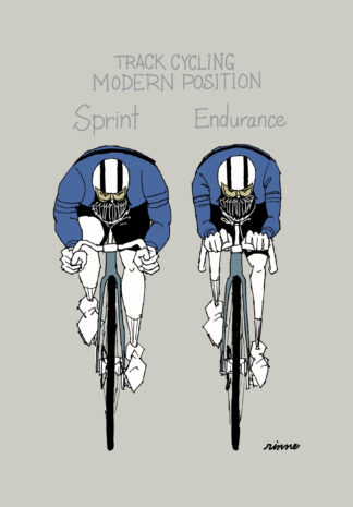 UNCLE RINNE フレーム付きアートプリント --  Track Cycling Modern Position