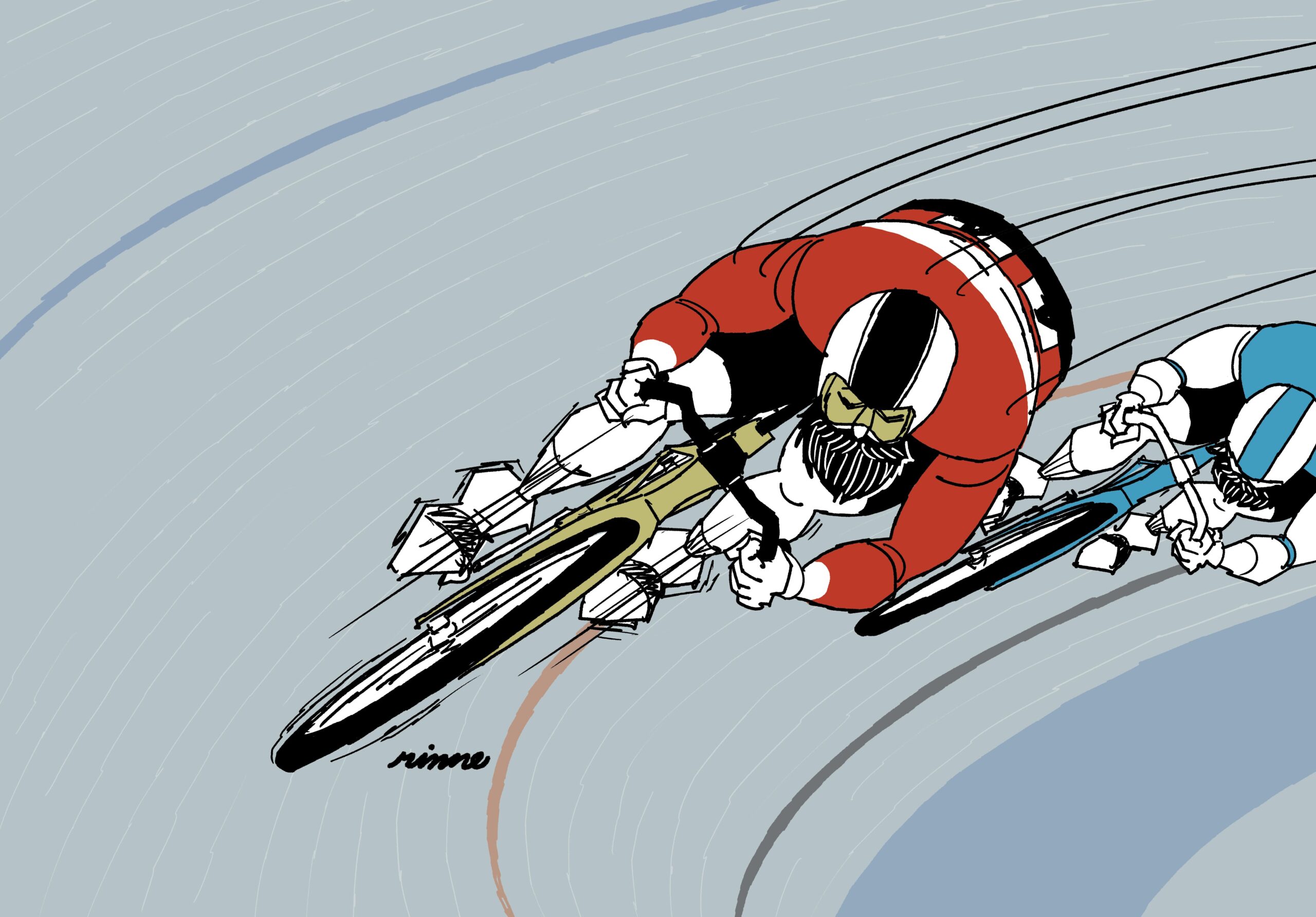 UNCLE RINNE フレーム付きアートプリント -- Track sprint