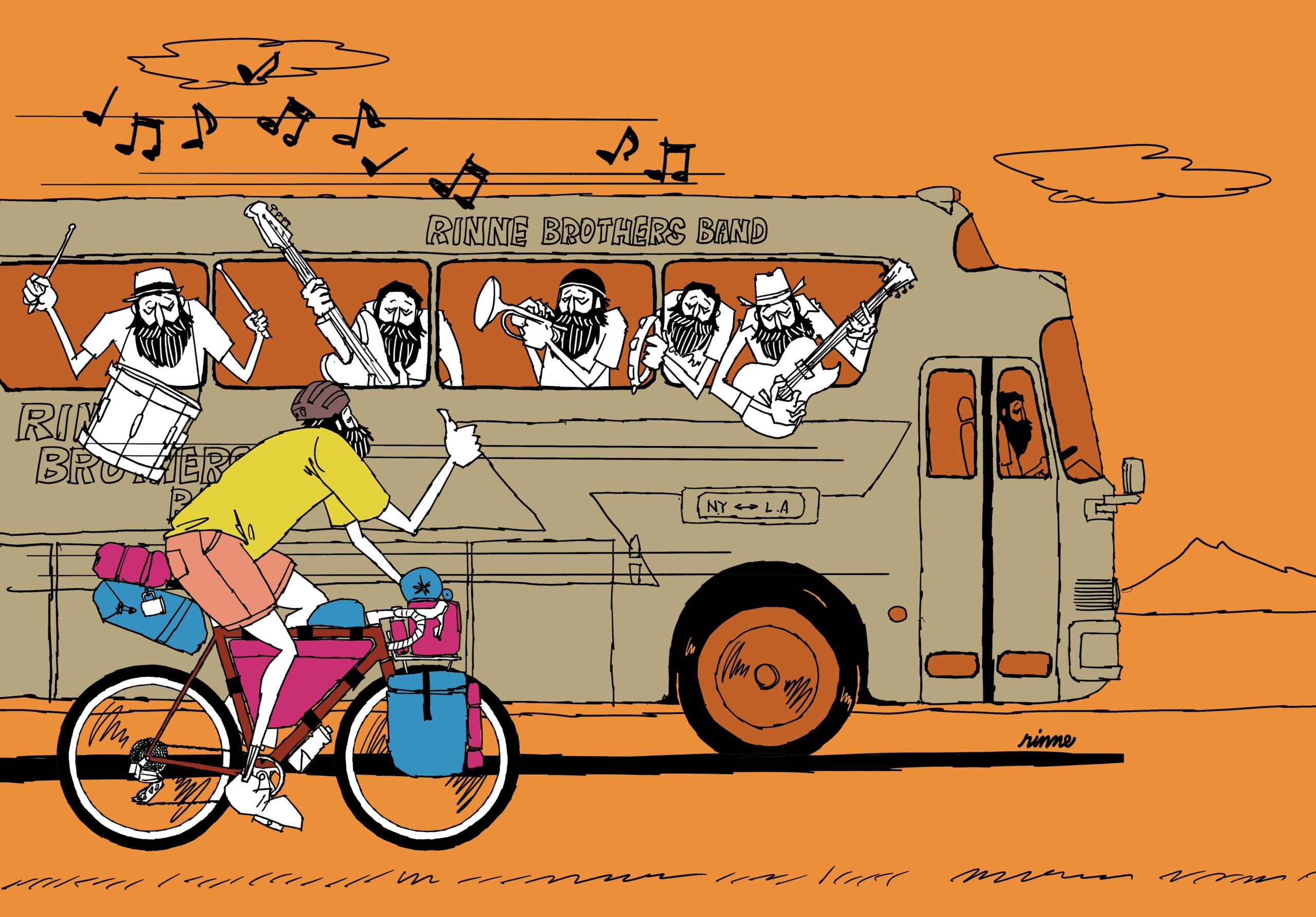 UNCLE RINNE フレーム付きアートプリント -- Travelers