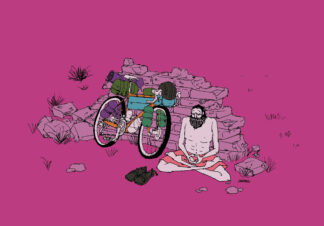 UNCLE RINNE フレーム付きアートプリント --  Unfamiliar land zazen