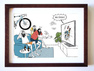 UNCLE RINNE フレーム付きアートプリント -- We can't watch the race