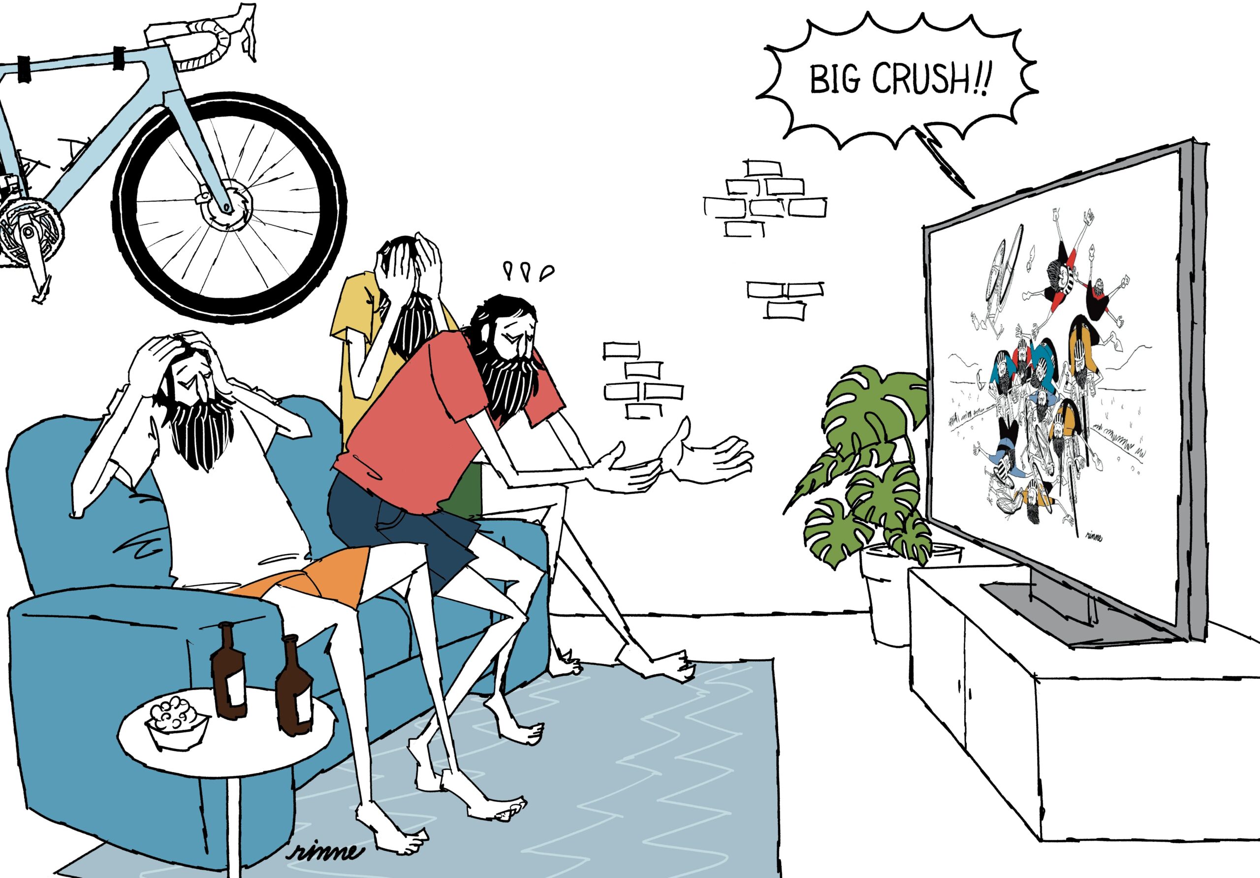 UNCLE RINNE フレーム付きアートプリント -- We can't watch the race