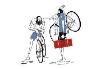 UNCLE RINNE フレーム付きアートプリント -- We need bike and music