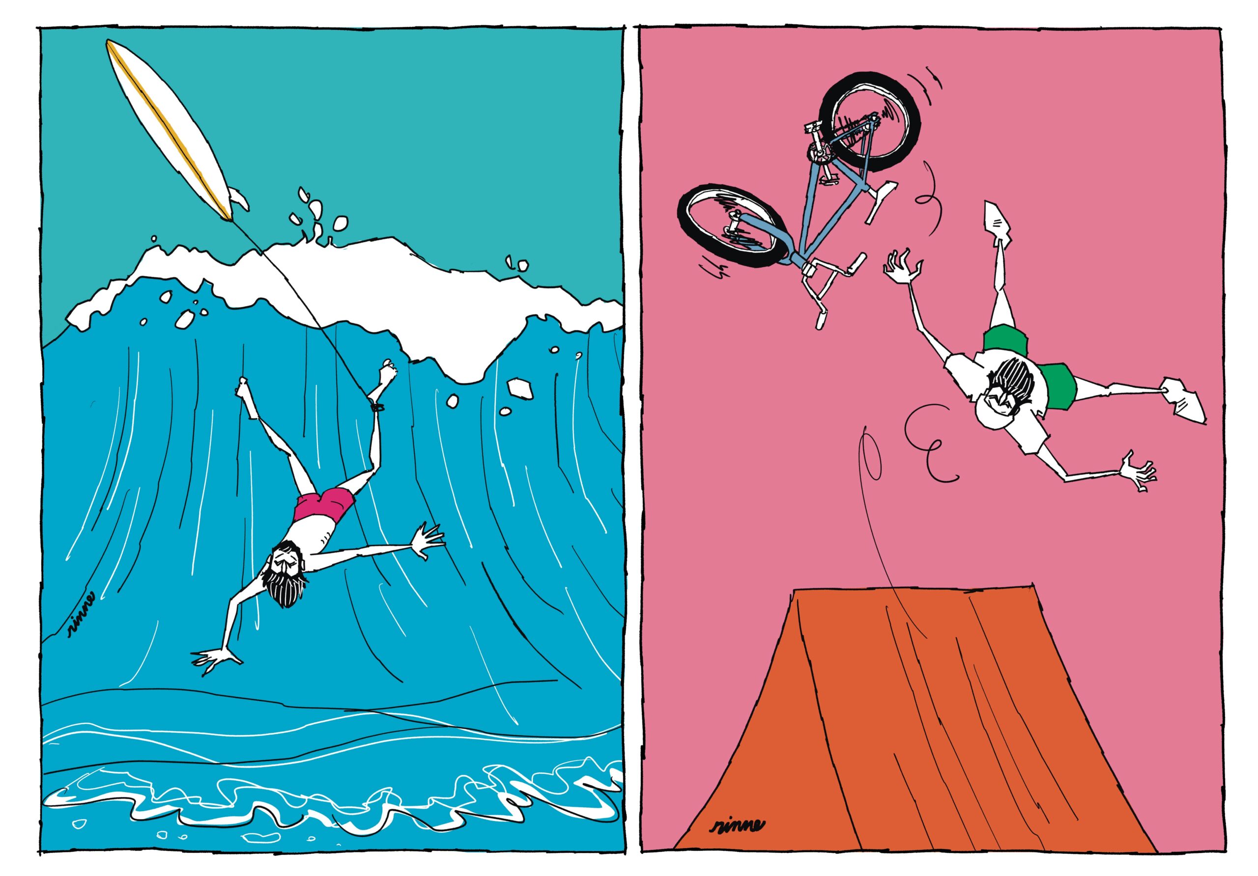 UNCLE RINNE フレーム付きアートプリント -- Wipeout