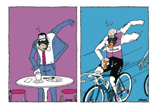 UNCLE RINNE フレーム付きアートプリント -- busy man 2p