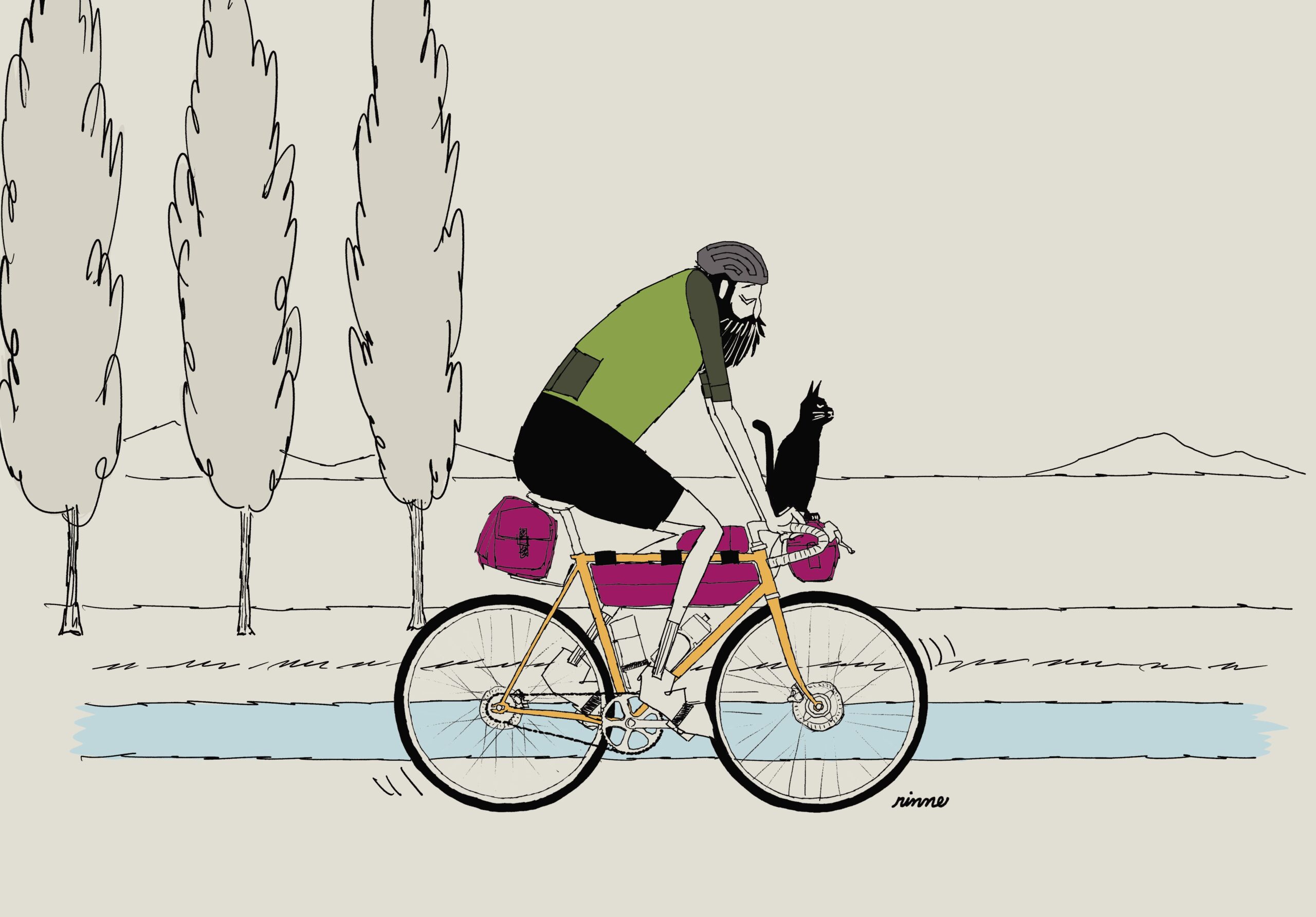 UNCLE RINNE フレーム付きアートプリント -- morning routine