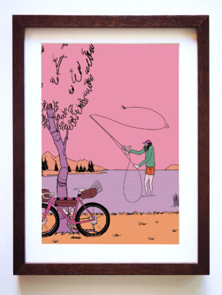 UNCLE RINNE フレーム付きアートプリント -- purple-lake