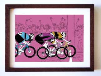 UNCLE RINNE フレーム付きアートプリント -- sprint finish bike throw