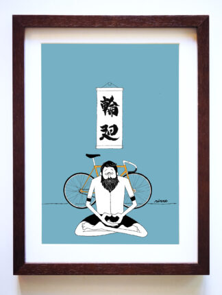UNCLE RINNE フレーム付きアートプリント -- 輪廻座禅
