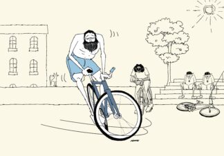 UNCLE RINNE Framed Art Print -- A park in summer