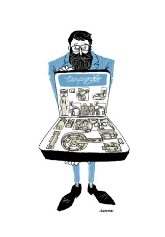 UNCLE RINNE Framed Art Print -- Campagnolo 50th Anniversary --