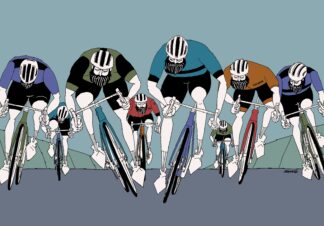 UNCLE RINNE Framed Art Print -- Dancing heroes