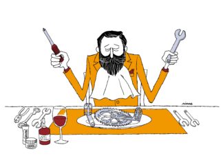 UNCLE RINNE Framed Art Print -- Dinner --