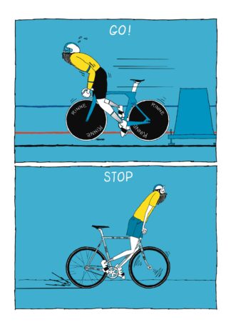 UNCLE RINNE Framed Art Print -- Go! and stop