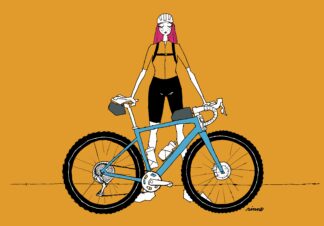 UNCLE RINNE Framed Art Print -- Gravel bike style rece