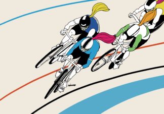 UNCLE RINNE Framed Art Print -- Keirin sara