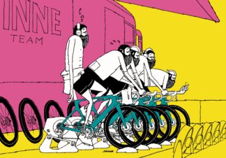 UNCLE RINNE Framed Art Print -- Pre-race warmup