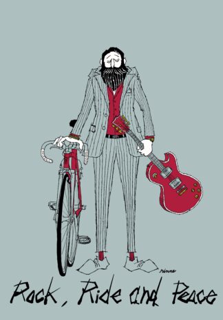 UNCLE RINNE Framed Art Print -- Rock , Ride And Peace --