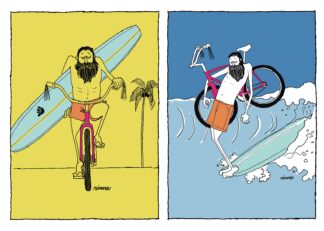 UNCLE RINNE Framed Art Print -- surfing UNCLE RINNE --