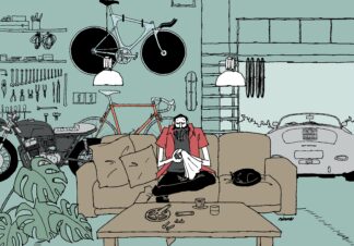 UNCLE RINNE Framed Art Print -- The Garage