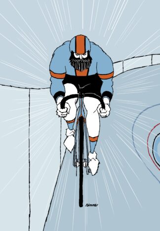 UNCLE RINNE Framed Art Print -- Track racer--