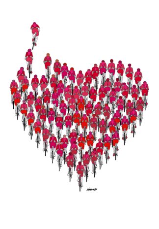 UNCLE RINNE Framed Art Print -- We love peloton