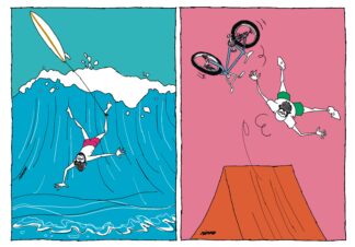 UNCLE RINNE Framed Art Print -- Wipeout