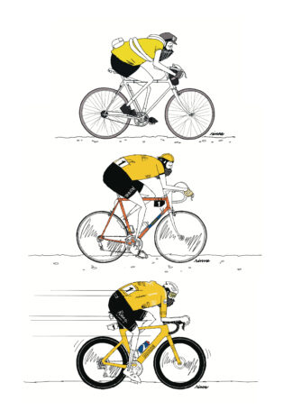 Rinne Framed Art Print --  maillot jaune