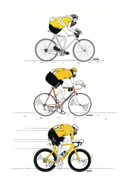 Rinne Framed Art Print --  maillot jaune