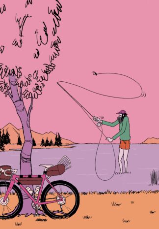 UNCLE RINNE Framed Art Print -- purple-lake